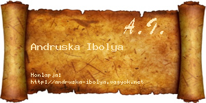 Andruska Ibolya névjegykártya