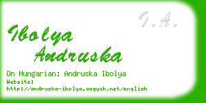 ibolya andruska business card